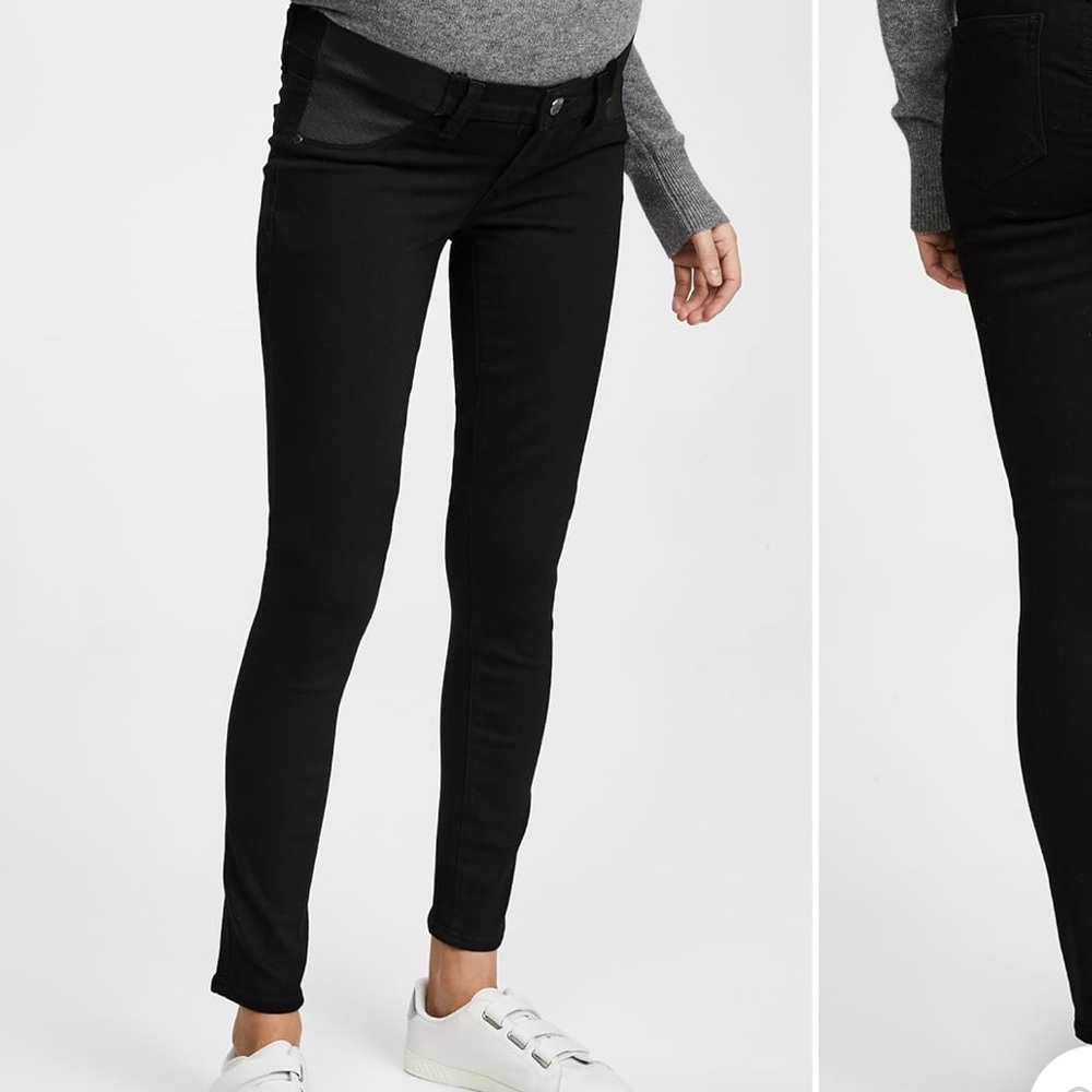 Paige Womens Black Maternity Verdugo Ultra Skinny